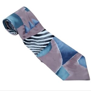 Paolo By Paolo Gucci Vintage 100% Silk Multicolor Abstract Men's Tie